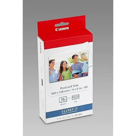 [ENC_CA_KP36IP] Kit d'Impression Canon KP-36IP – Papier Photo et Cartouche d'Encre pour Imprimantes SELPHY