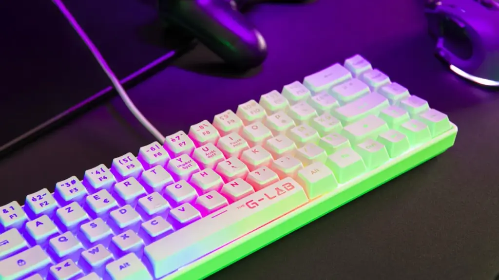 [BS_KEYZ_HYDROGEN_W] THE G-LAB Keyz Hydrogen – Clavier Gaming Compact 60% RGB (Blanc)