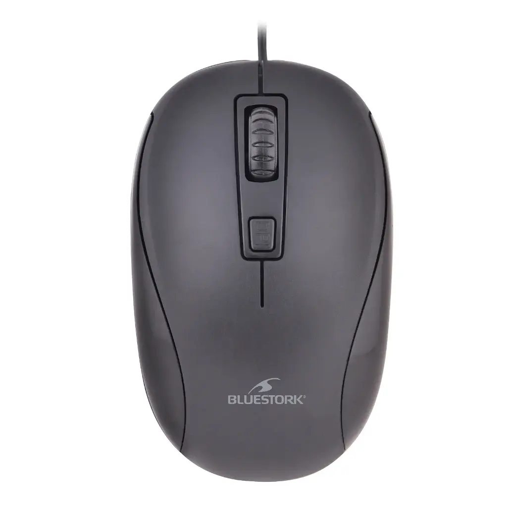 BLUESTORK M-W-OFF10 – Souris Optique USB 1200 DPI | Noire | Simplicité & Efficacité