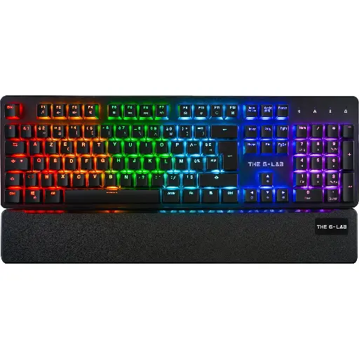 [BS_KEYZ_RUBIDIM_FR] THE G-LAB Keyz Rubidium-E – Clavier Mécanique Gaming RGB | Switchs Red | Repose-Poignets Magnétique