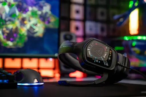 [BS_KORP_COB_7.1_EX]  THE G-LAB KORP COBALT 7.1 EX – Casque Gaming USB 7.1 Surround | RGB | Confort Prolongé | Compatible PC & PS4